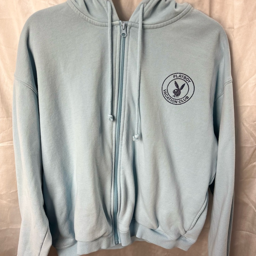 Playboy Vacation Club Light Blue Hoodie